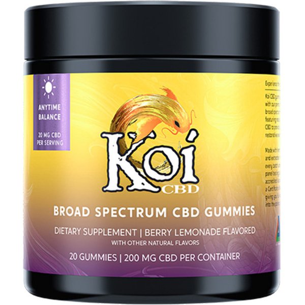 Berry Lemonade Koi Broad Spectrum CBD Anytime Balance Gummies 200mg