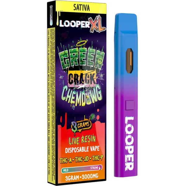 Green Crack Chewdawg Looper XL THC-JD+THC-A+THC-P Vape 3G