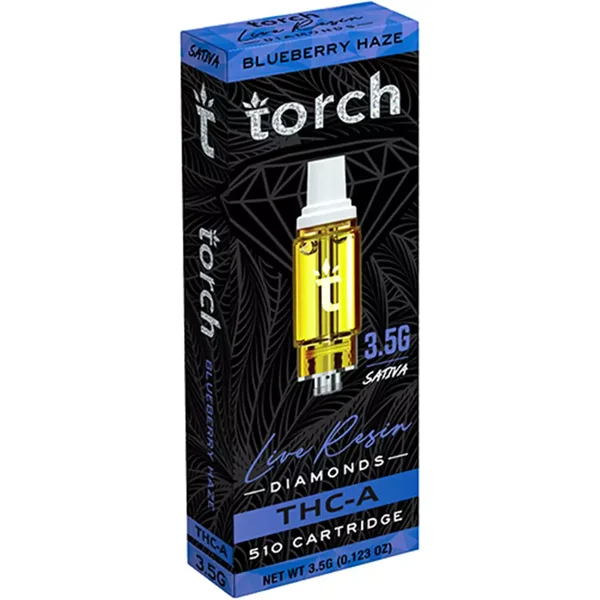 Blueberry Haze Torch THC-A Live Resin Diamonds 510 Cartridge 3.5G