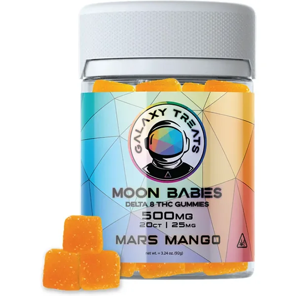 Mars Mango Galaxy Treats Moon Babies D8 Gummies 500mg