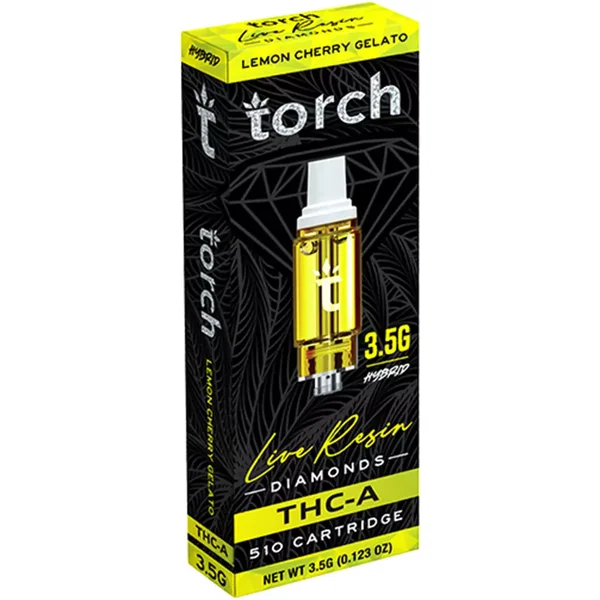 Lemon Cherry Gelato Torch THC-A Live Resin Diamonds 510 Cartridge 3.5G