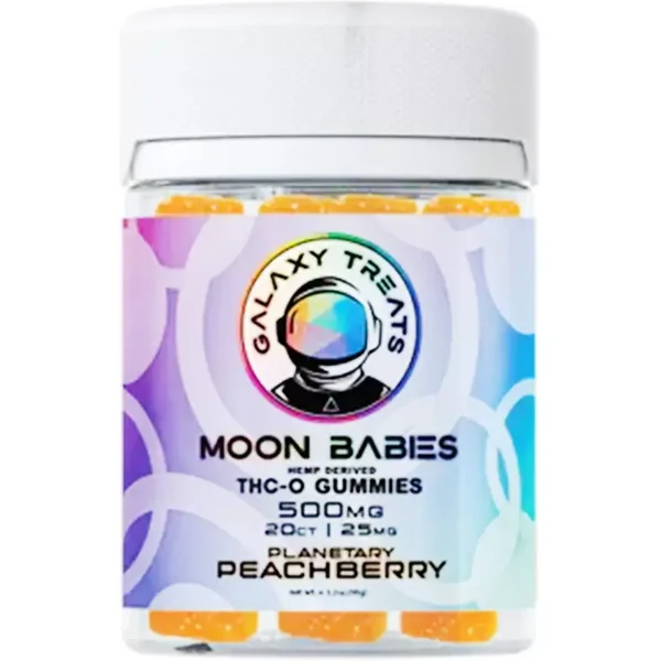 Planetary Peachberry Galaxy Treats Moon Babies THC-O Gummies 500mg