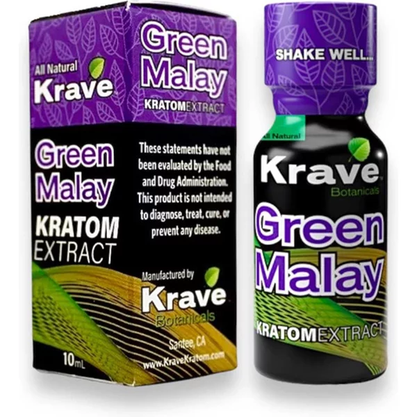 Green Malay Krave Botanicals Kratom Extract 10ml