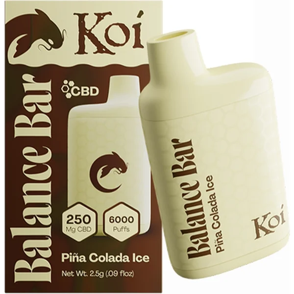 Pina Colada Ice KOI Balance Bar CBD 6000 Puffs Disposable Vape