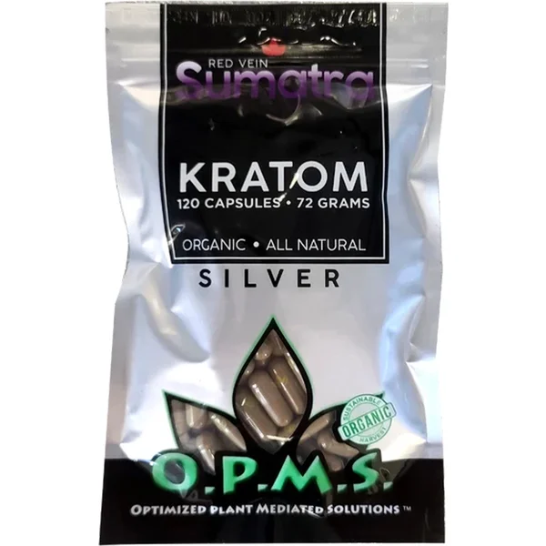 Red Sumatra OPMS Silver Kratom Capsules 120ct
