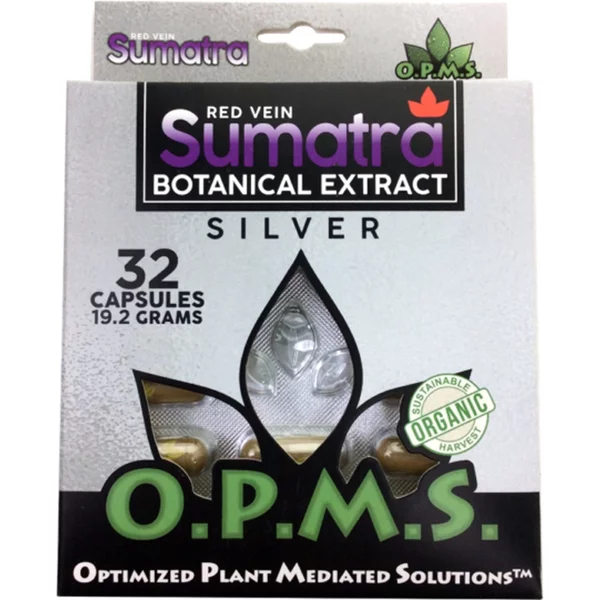 Red Sumatra OPMS Silver Kratom Capsules 32ct