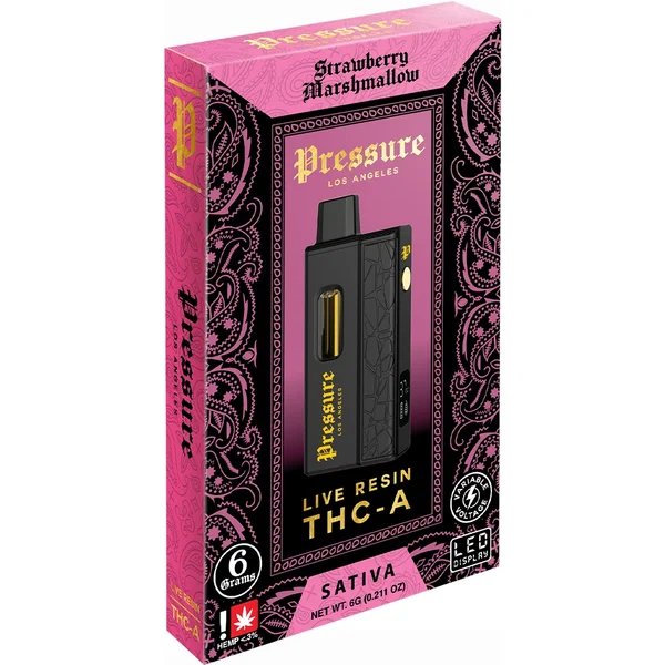 Strawberry Marshmallow Pressure THC-A Live Resin Vape 6G