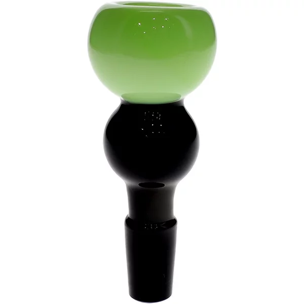 14MM Male Double Globe Green & Black Bowl
