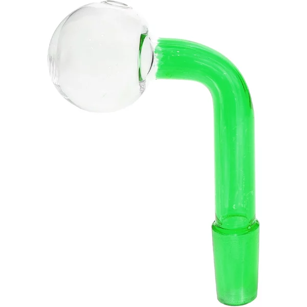 14MM Male Neon Green Glass On Glass Oil Burner Adapter