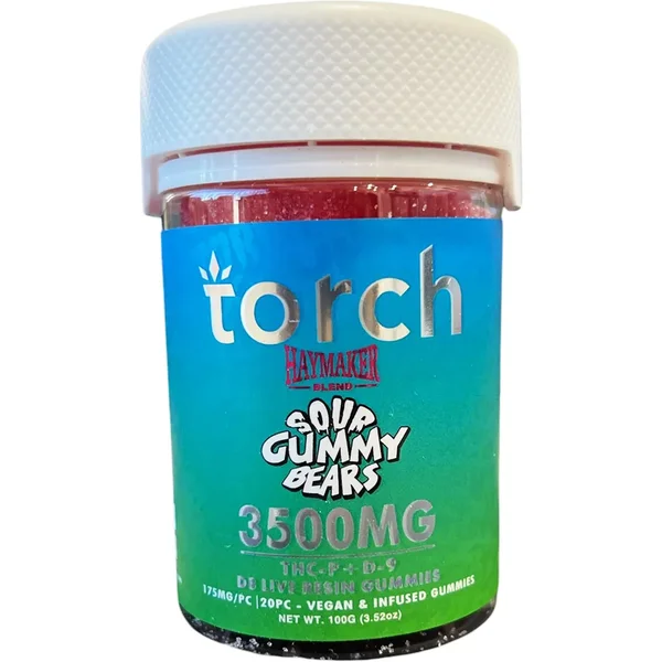 Sour Gummy Bears Torch Haymaker Blend Live Resin Gummies 3500mg