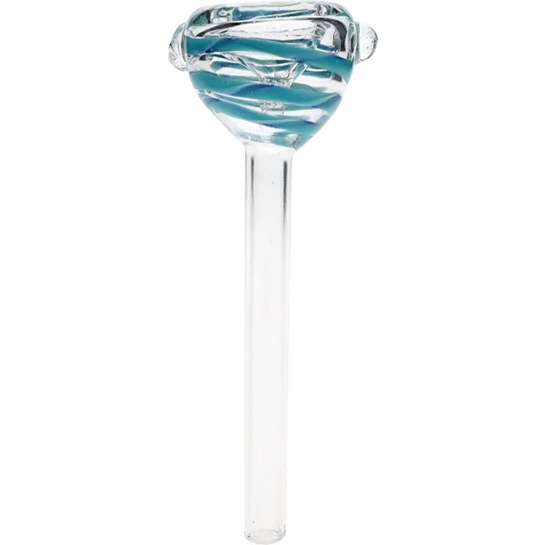 Steam Light Blue & White Glass Tunnel Bowl