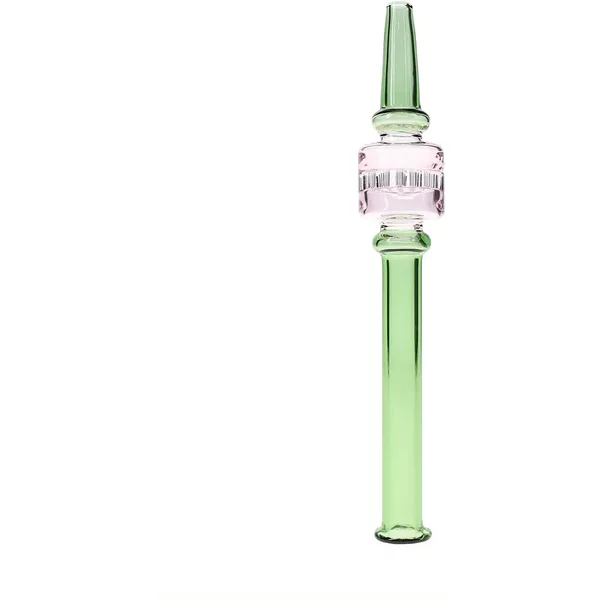 6" Nectar Collector Square Green & Pink