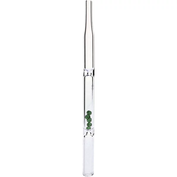 Glass Dab Tool With Green Diamonds