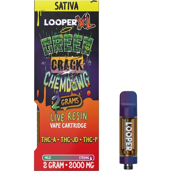 Green Crack Chewdawg Looper XL THC-JD+THC-A+THC-P Cart 2G