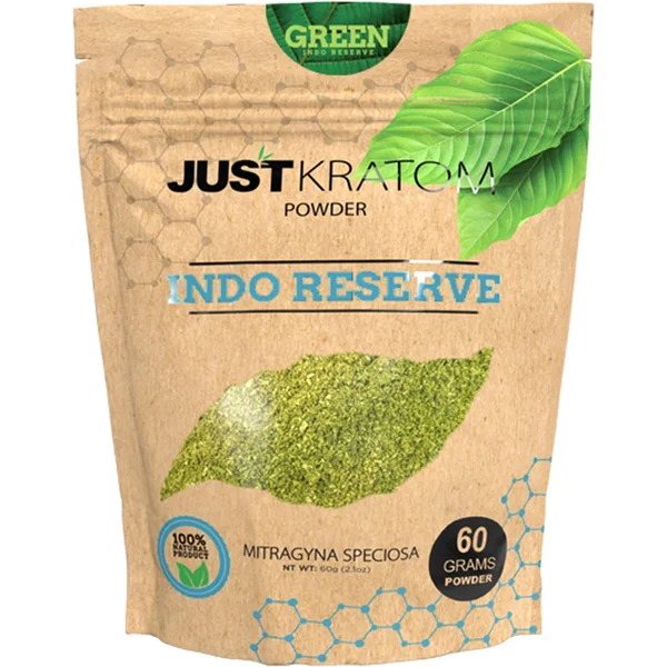 Green Indo Reserve Just Kratom Mitragyna Speciosa Powder 60g