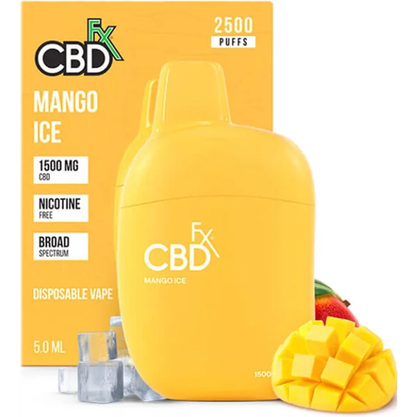Mango Ice CBDFx CBD + 10mg THC Vape Pen 1500mg