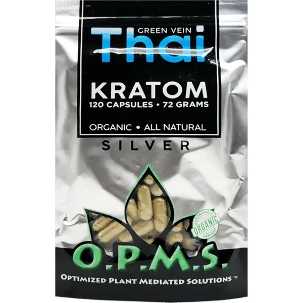 Thai OPMS Silver Kratom Capsules 120ct