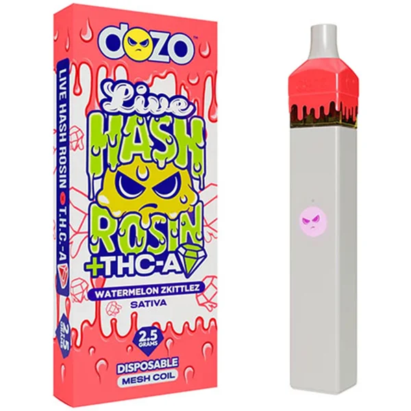 Watermelon Zkittlez Dozo Live Hash Rosin +THC-A Diamond Disposable 2.5G