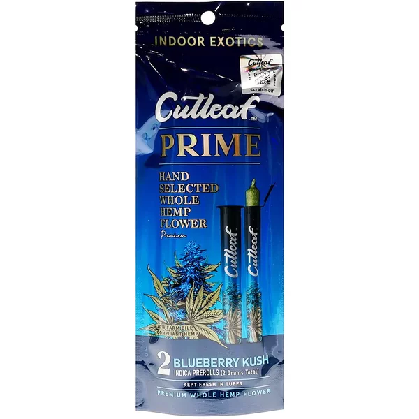 Blueberry Kush Cutleaf Prime Pre-Rolls 1G 2ct