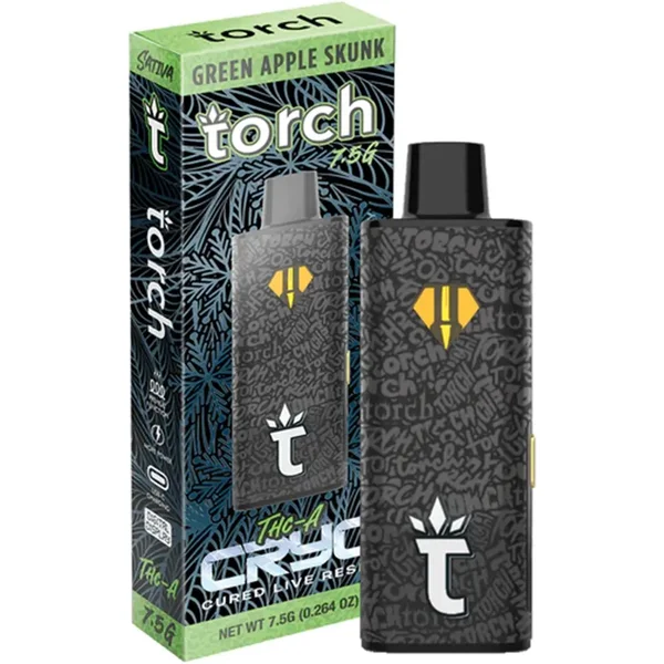 Green Apple Skunk Torch CRYO THC-A Live Resin Disposable 7.5g