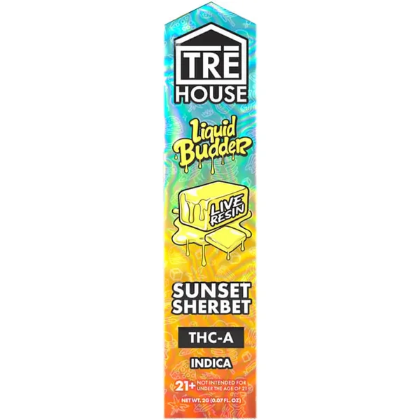 Sunset Sherbet Tre House THC-A Live Resin Liquid Budder Vape Pen 2G