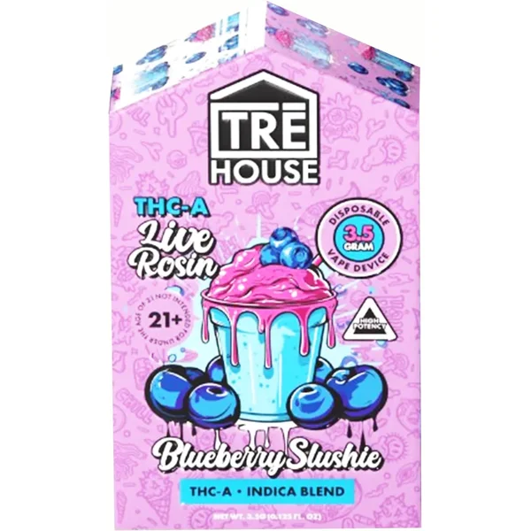 Blueberry Slushie TRE House THC-A Live Rosin Disposable 3.5G