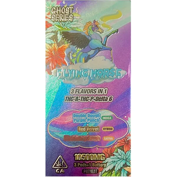 Double Dough Purple Punch | Red Velvet | Blackberry Flying Horse 3 in 1 Disposable 10500MG
