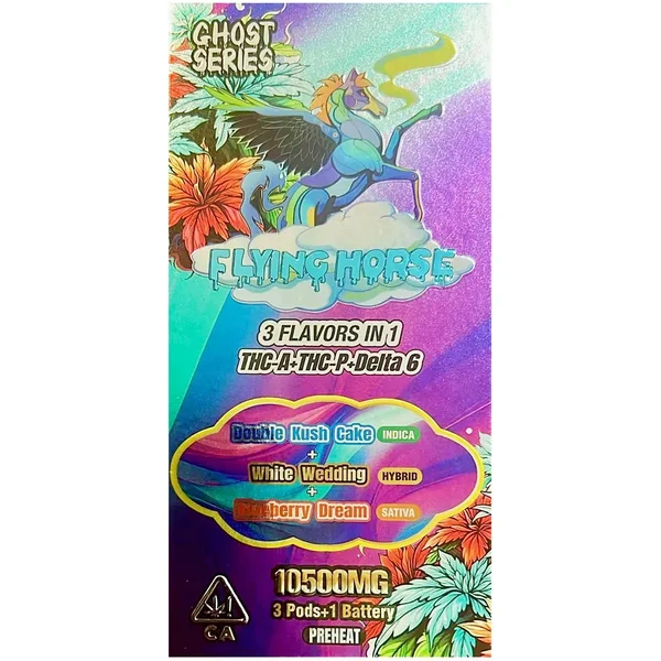 Double Kush Cake | White Wedding | Blueberry Dream Flying Horse 3 in 1 Disposable 10500MG