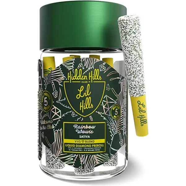 Rainbow Wowie Hidden Hills Lil Hills VVS Liquid Diamond Pre Rolls 3.5G