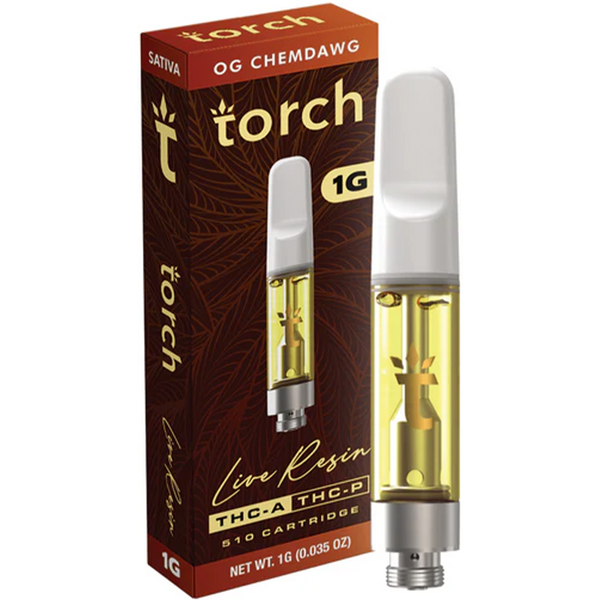 OG Chemdawg Torch Live Resin THC-A + THC-P 510 Cartridge 1G