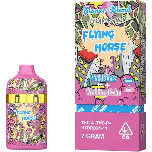 Pink Runtz | Wedding Cake Flying Horse Stoner Blend Disposable 7G