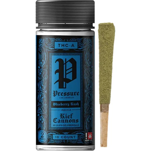 Blueberry Kush Pressure LA Kief Cannons THC-A Pre-Rolls 2G 10ct