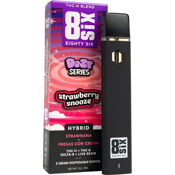 Strawberry Snooze 8SIX Doze Series THC-H Disposables 2G