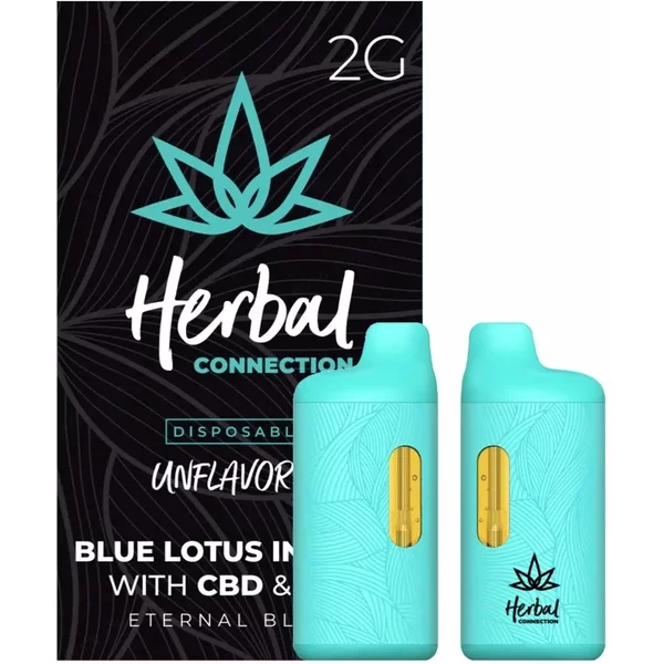 Unflavored Herbal Connection Blue Lotus Infused Eternal Blend Vape 2G