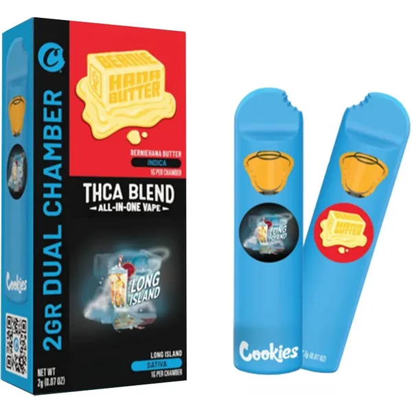 Berniehana Butter Long Island Cookies THC-A Blend Dual Chamber Vape 2G