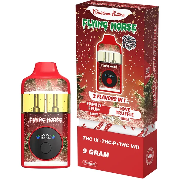 Family Feud+Love Truffle Flying Horse THC IX+THC-P+THC VIII 3 Flavors in 1 Christmas Edition 9G