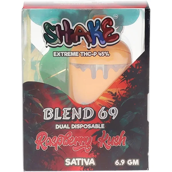 Jack X Raspberry Kush Shake Extreme THC-P Blend 69 Dual Disposable 6.9 G
