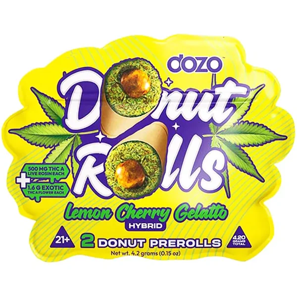 Lemon Cherry Gelato Dozo Donut Pre-Rolls x2 4.20G