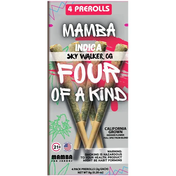 Sky Walker OG Mamba Four Of A Kind Full Spectrum Blend Pre-Roll 4ct 8G