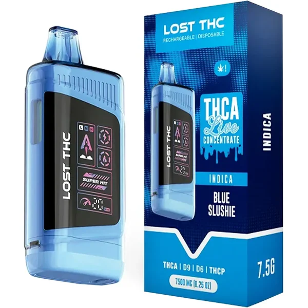 Blue Zlushie Lost THC THCA Blend Live Concentrate Disposible 7500MG