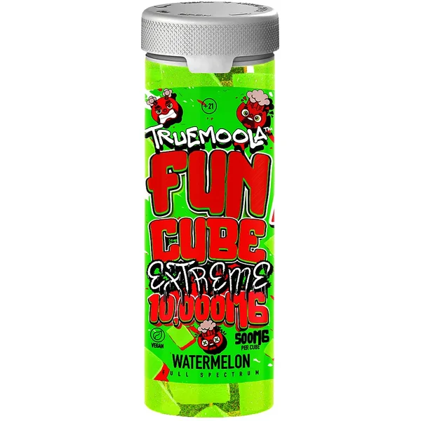 Watermelon Truemoola Fun Cube Extreme Full Spectrum Gummies 10000MG