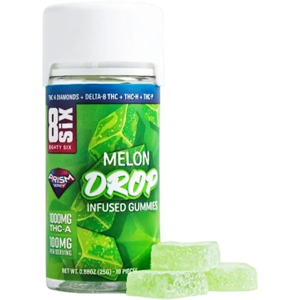 Melon Drop 8SIX THCA Gummies 1000MG