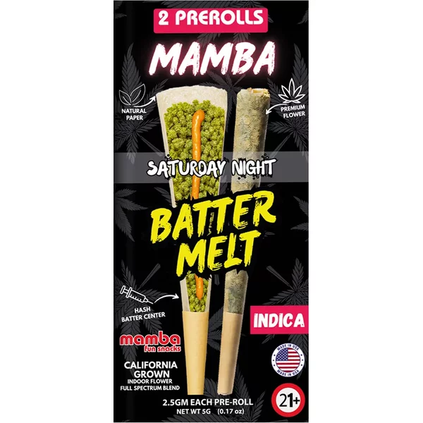 Saturday Night Mamba Batter Melt Full Spectrum Blend Pre-Roll 2ct 2.5G
