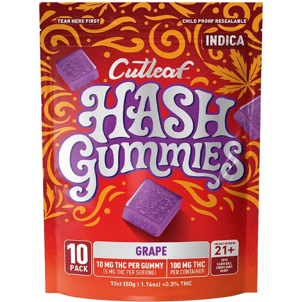Grape Cutleaf Hash Delta 9 Gummies 10ct