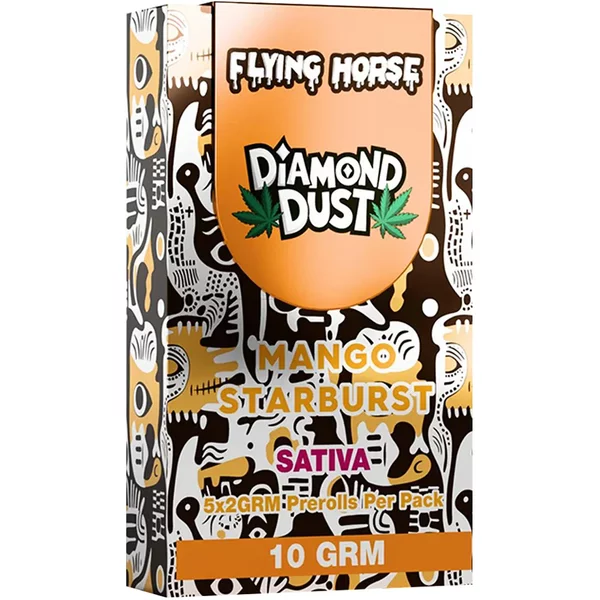 Mango Starburst Flying Horse Pre-Roll Diamond Dust 10G