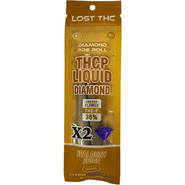 Jealousy Juice Lost THC THCP Liquid Diamond Pre-Rolls 2x2G