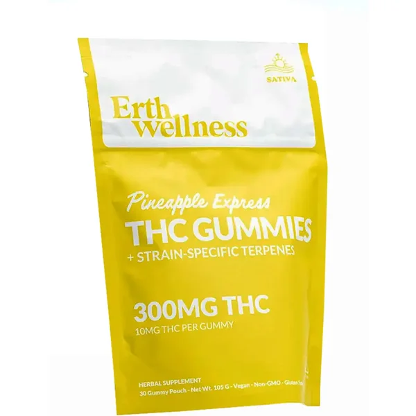 Pineapple Express Erth Wellness D9 THC Strain-Specific Terpenes Gummies 30ct 300MG