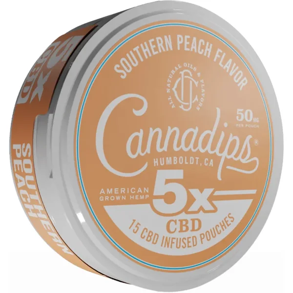 Southern Peach Cannadips 5X CBD Infused Pouches 15ct 750MG