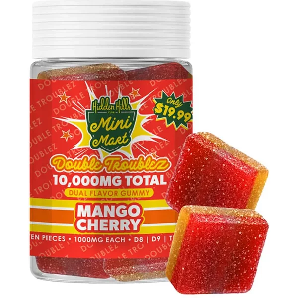 Mango Cherry Hidden Hills Mini Mart Double Troublez Gummies 10ct 10G