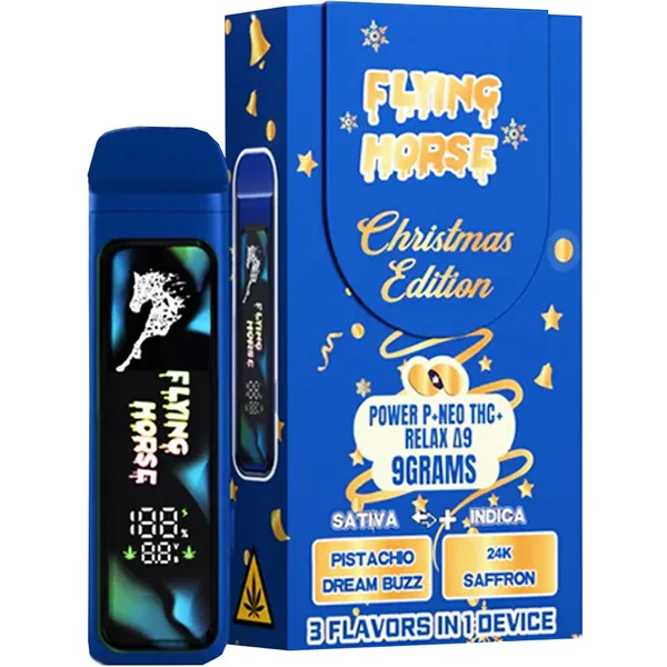 Pistachio Dream Buzz | 24K Saffron Flying Horse THC IX | THC-P | THC VIII 3 Flavors in 1 Christmas Edition 9G